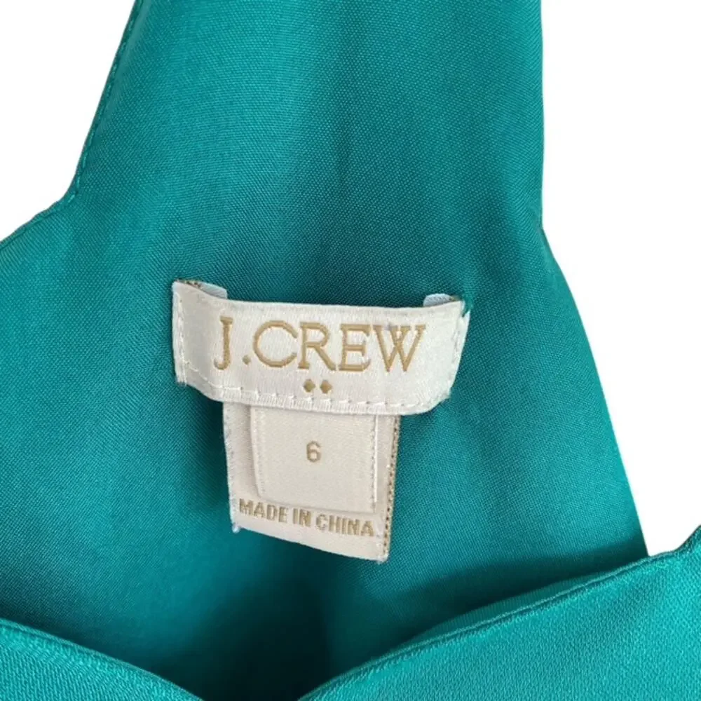 J. Crew Kelly Green Scallop Razor Back Tank - Size 6